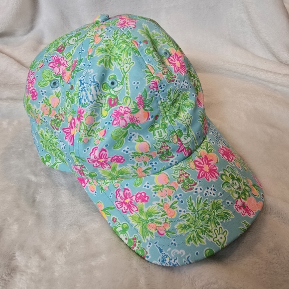 Lilly Pulitzer Accessories - Disney X Lilly Pulitzer Mickey Minnie Ball Cap Hat Adjustable